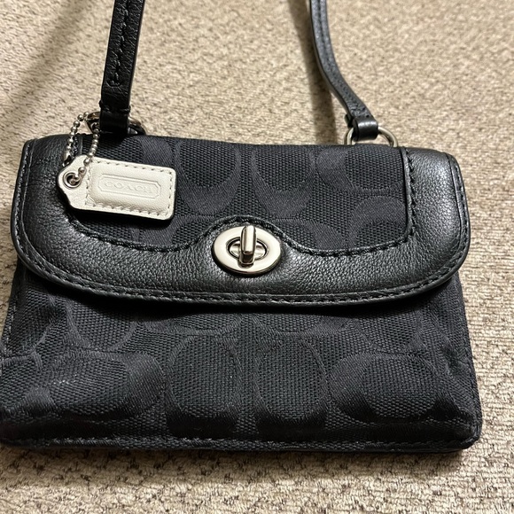 Coach Handbags - Coach crossbody wallet. EUC. Black. Very clean.